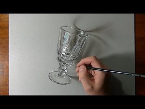 Superrealistyczne rysowanie szklanki
