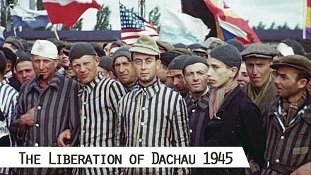 Film z wyzwolenia niemieckiego obozu koncentracyjnego w Dachau