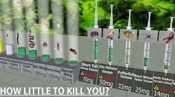 Porównanie toksyczności - dawki substancji, które są w stanie zabić człowieka