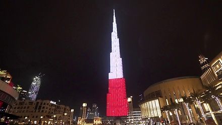 Polska flaga na Burj Khalifa 