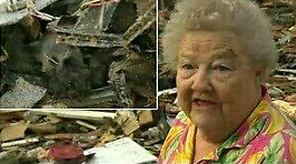 Staruszka w wyniku tornada straciła dom, ale podczas wywiadu w telewizji wydarzył się cud