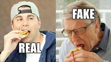 Bill Gates i udawany burger
